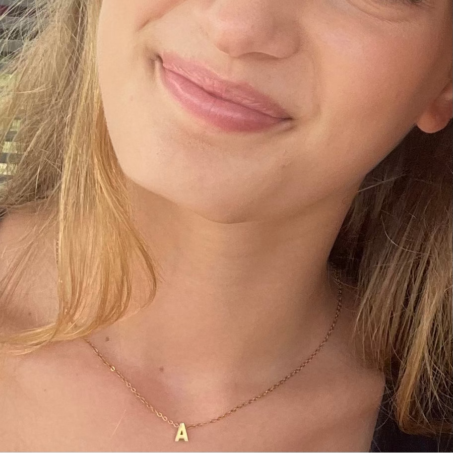 Initial Letter Dainty Necklace