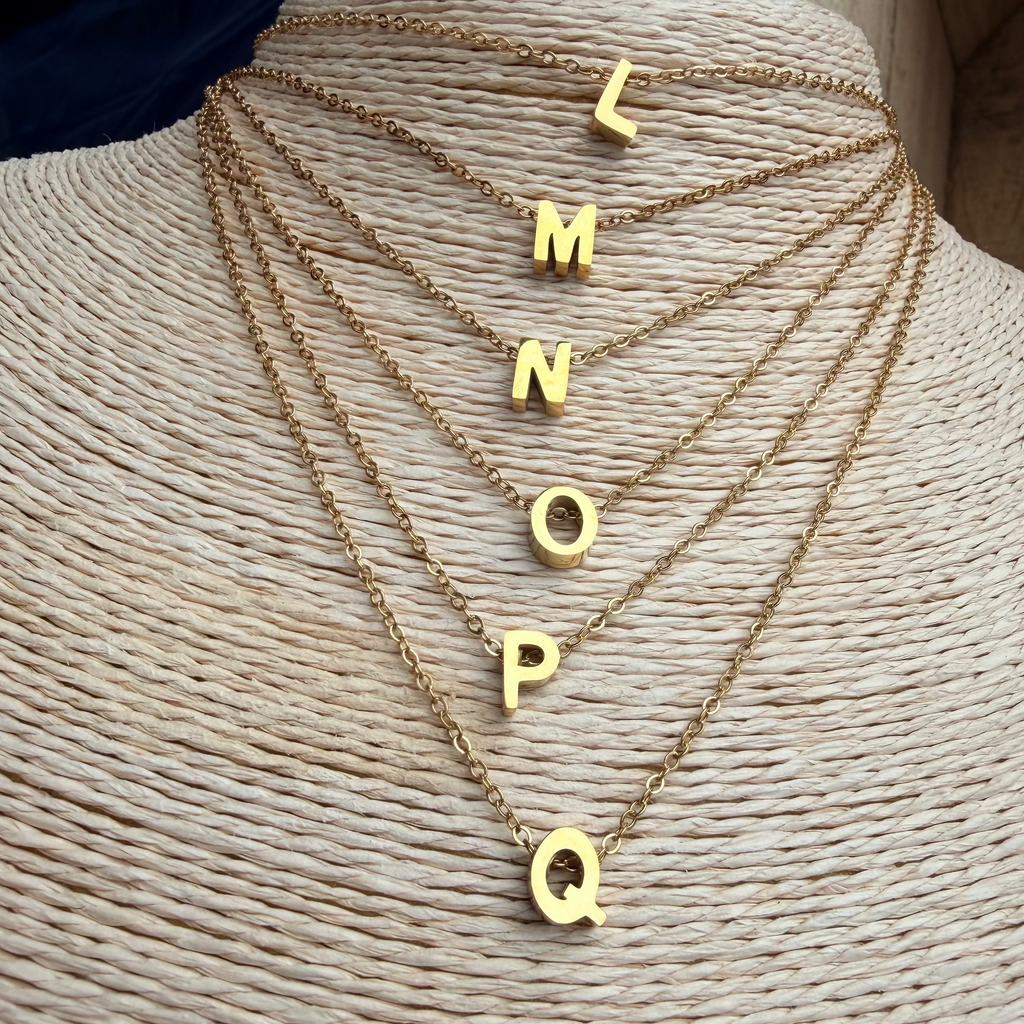 Initial Letter Dainty Necklace