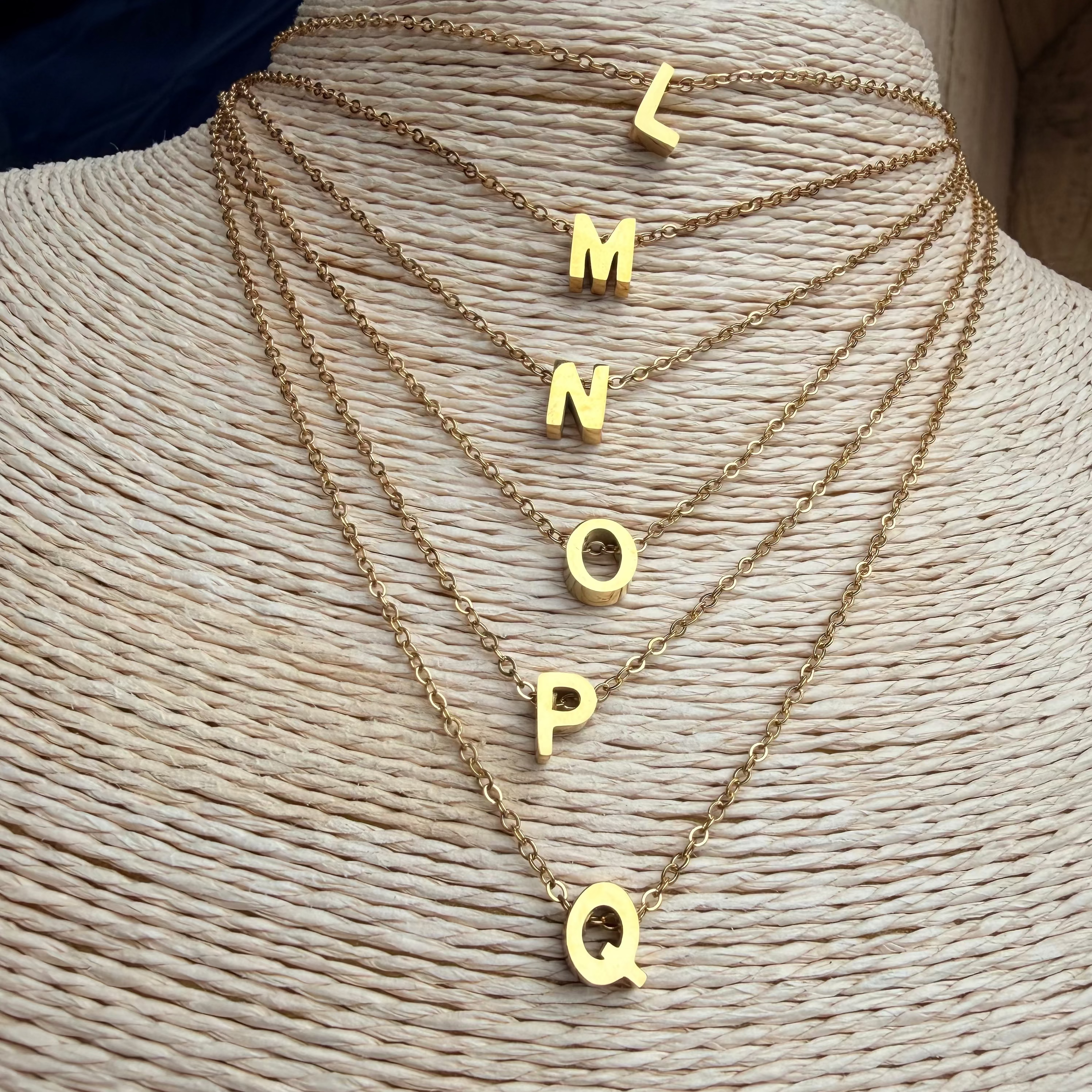 Initial Letter Dainty Necklace