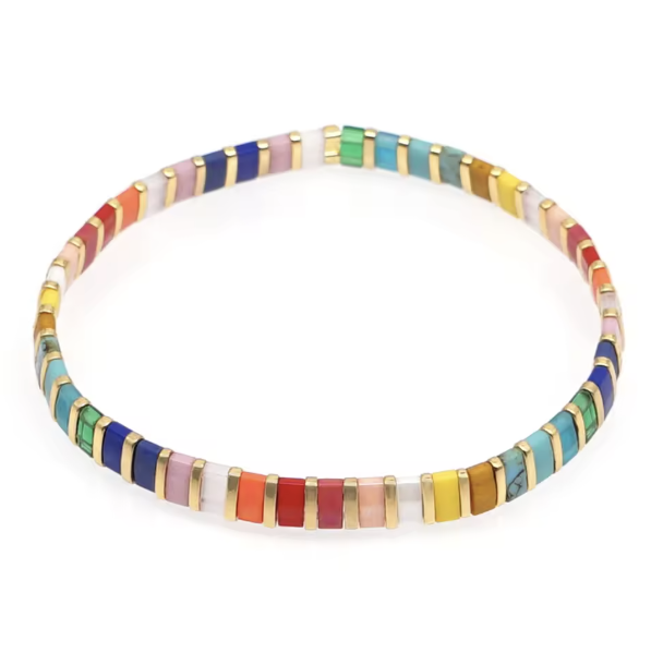 Golden Rainbow Candy Bracelet