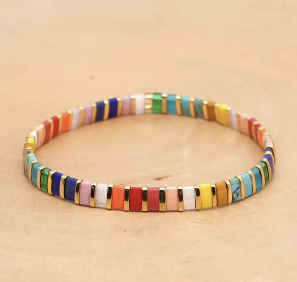 Golden Rainbow Candy Bracelet
