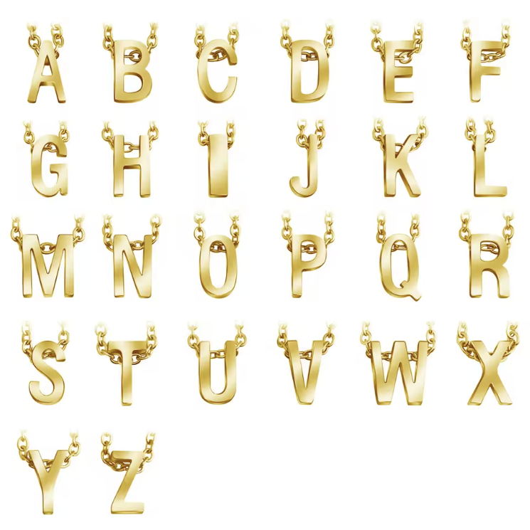 Initial Letter Dainty Necklace