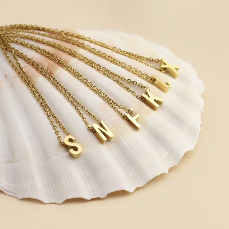 Initial Letter Dainty Necklace