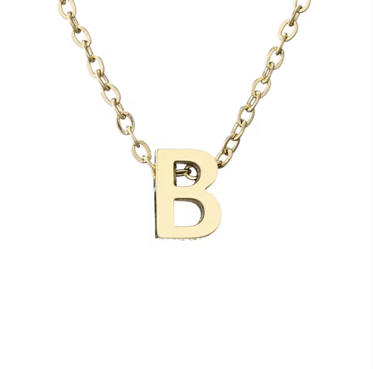 Initial Letter Dainty Necklace