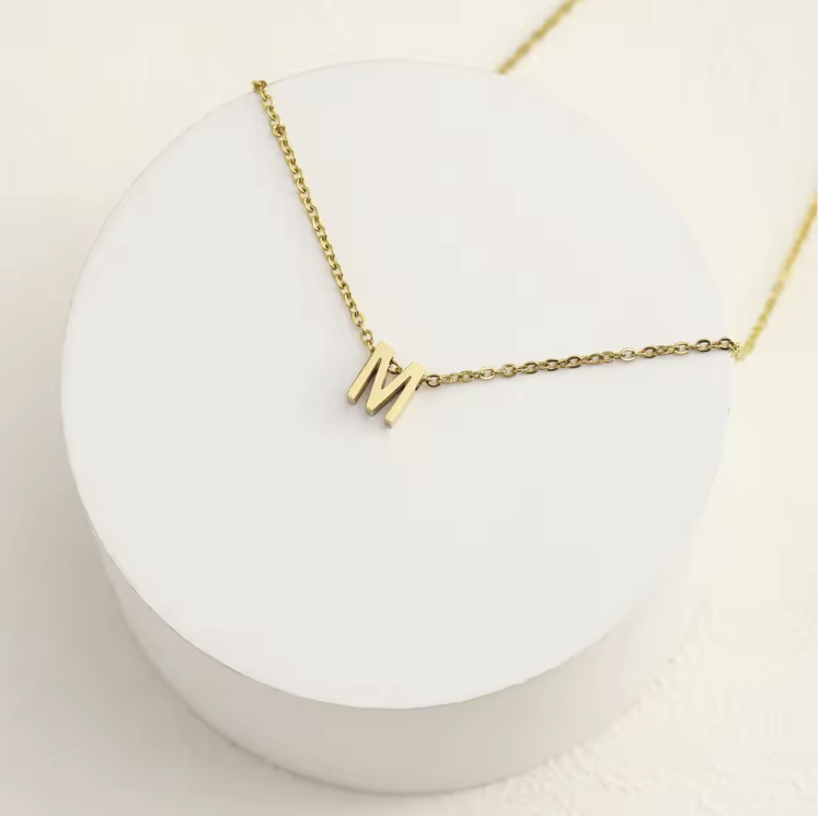 Initial Letter Dainty Necklace
